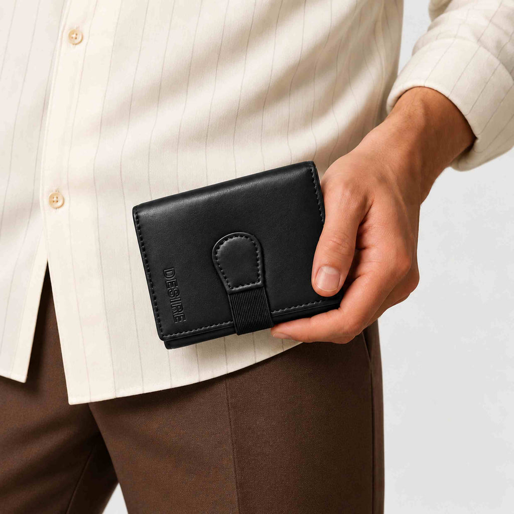 Panther Black - (Tri Fold) Original Leather Wallet