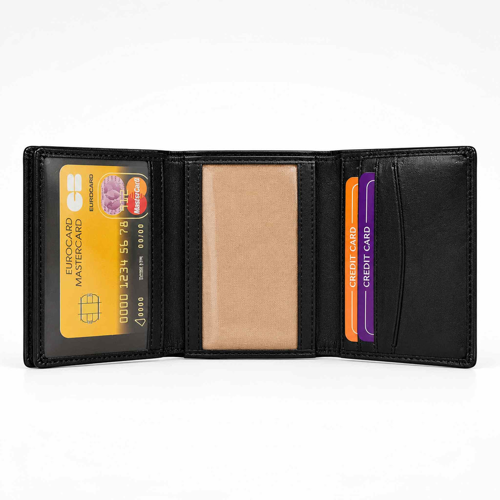 Panther Black - (Tri Fold) Original Leather Wallet