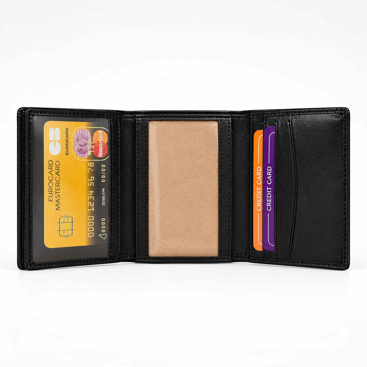 Panther Black - (Tri Fold) Original Leather Wallet